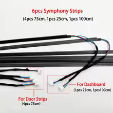 Fiber Optic Acrylic Dashboard & Door Ambient Light Strips