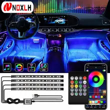 Universal App-Controlled RGB Car Interior Footwell Light Kit