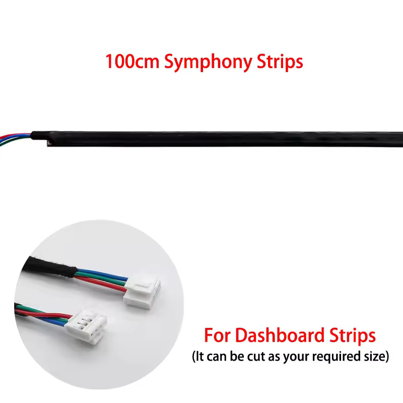 Fiber Optic Acrylic Dashboard & Door Ambient Light Strips